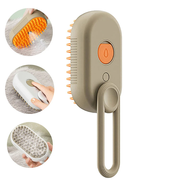 Ultimate 3-in-1 Electric Pet Grooming Brush - Steam Massage & Effortless Hair Removal for Cats & Dogs