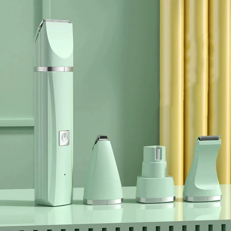 Ultimate 4-in-1 Cordless Pet Grooming Clippers - Quiet & Efficient Dog Shaver with Type C Charging