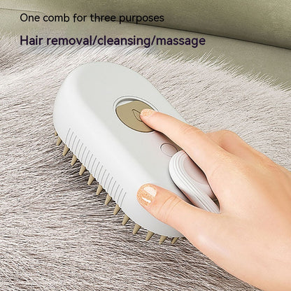 Ultimate 3-in-1 Electric Pet Grooming Brush - Steam Massage & Effortless Hair Removal for Cats & Dogs