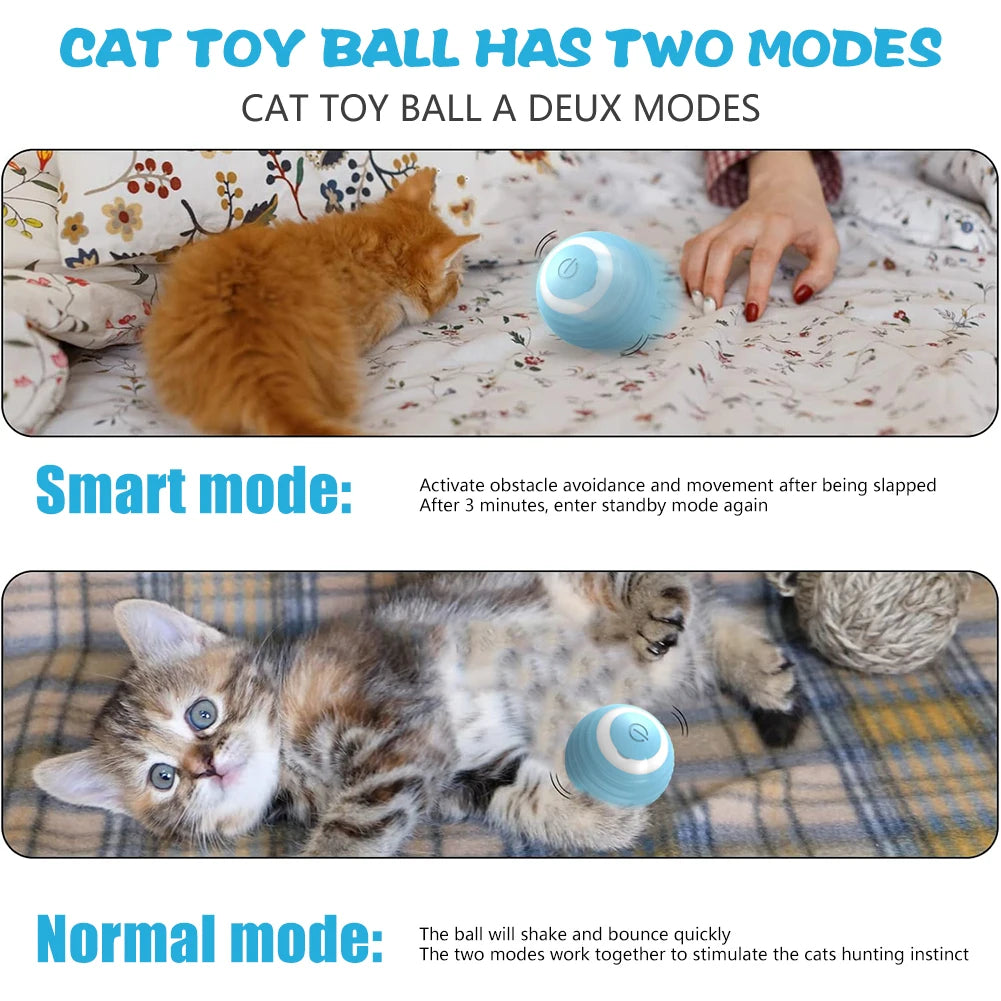 Smart Interactive Electric Rolling Ball Toy for Cats - Engaging Rotating Game for Endless Fun!