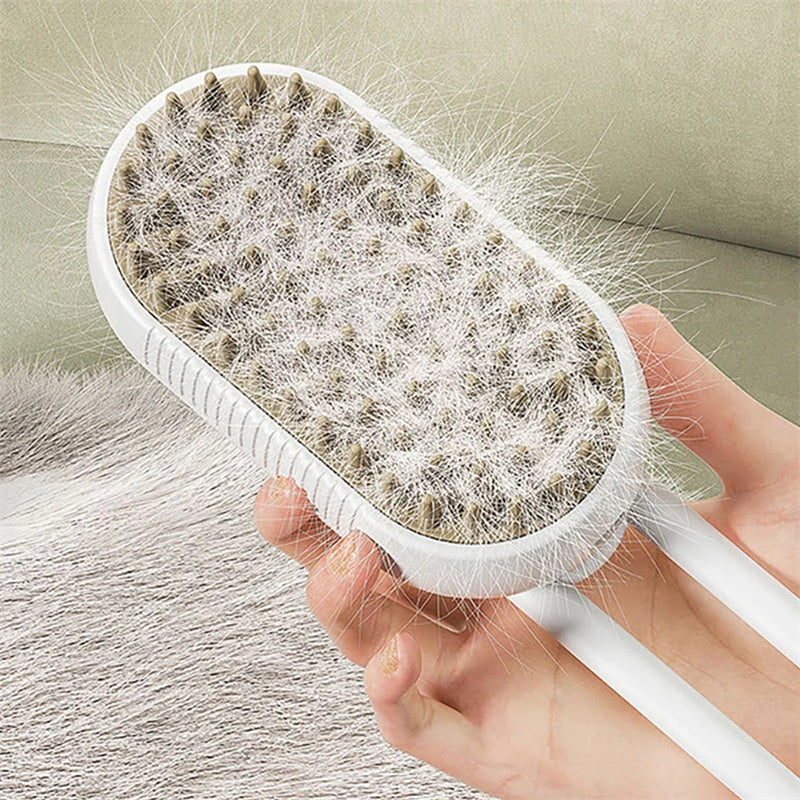 Ultimate 3-in-1 Electric Pet Grooming Brush - Steam Massage & Effortless Hair Removal for Cats & Dogs